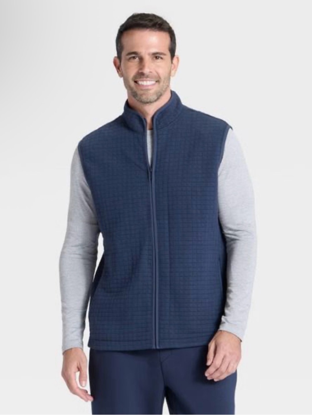 All In Motion Quilted Vest Dark Blue NWT